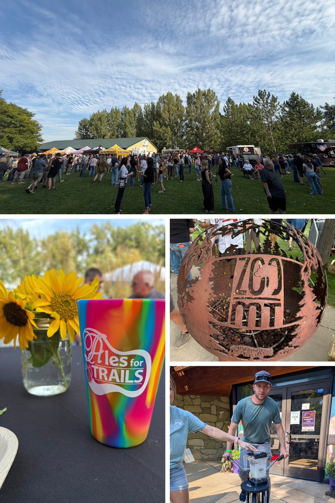 Collage of moments from the Billings TrailNet Ales for Trails event