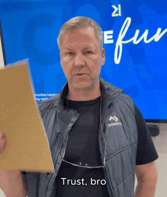 Gif of Rob saying "trust, bro"